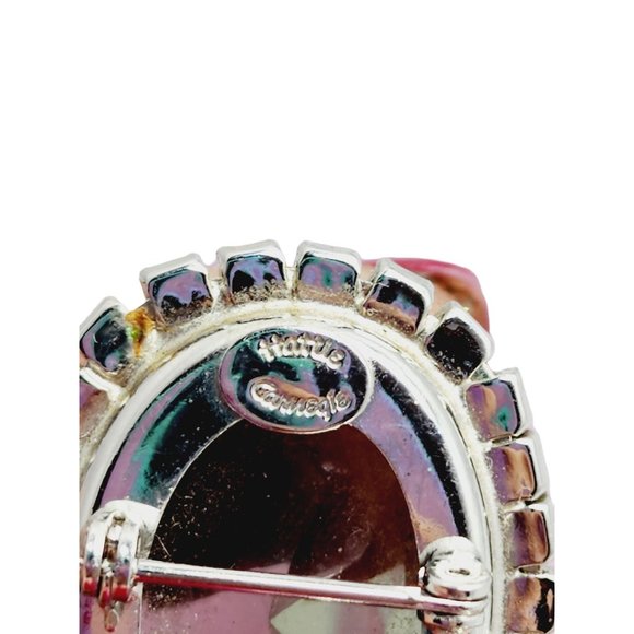 Vintage Hattie Carnegie Black Diamond Rhinestone Fringe Brooch (A1165) - Picture 4 of 6